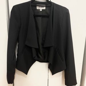 BB dakota draped black blazer